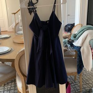 Navy GB swing dress adjustable straps.